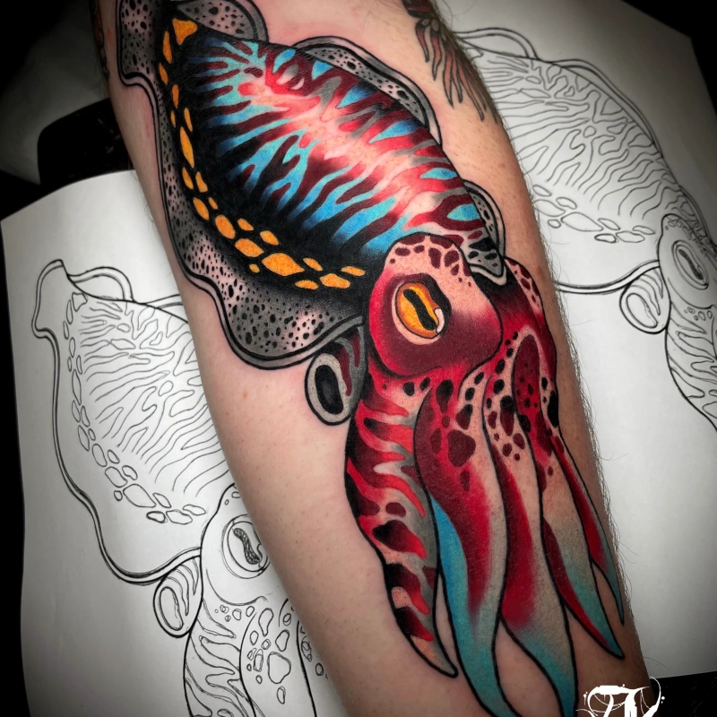 Neo-Traditional tattoo care